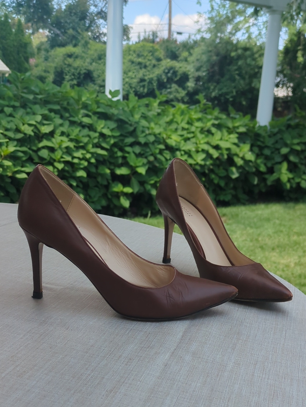 Vintage Barney's New York Brown Leather Stiletto's
